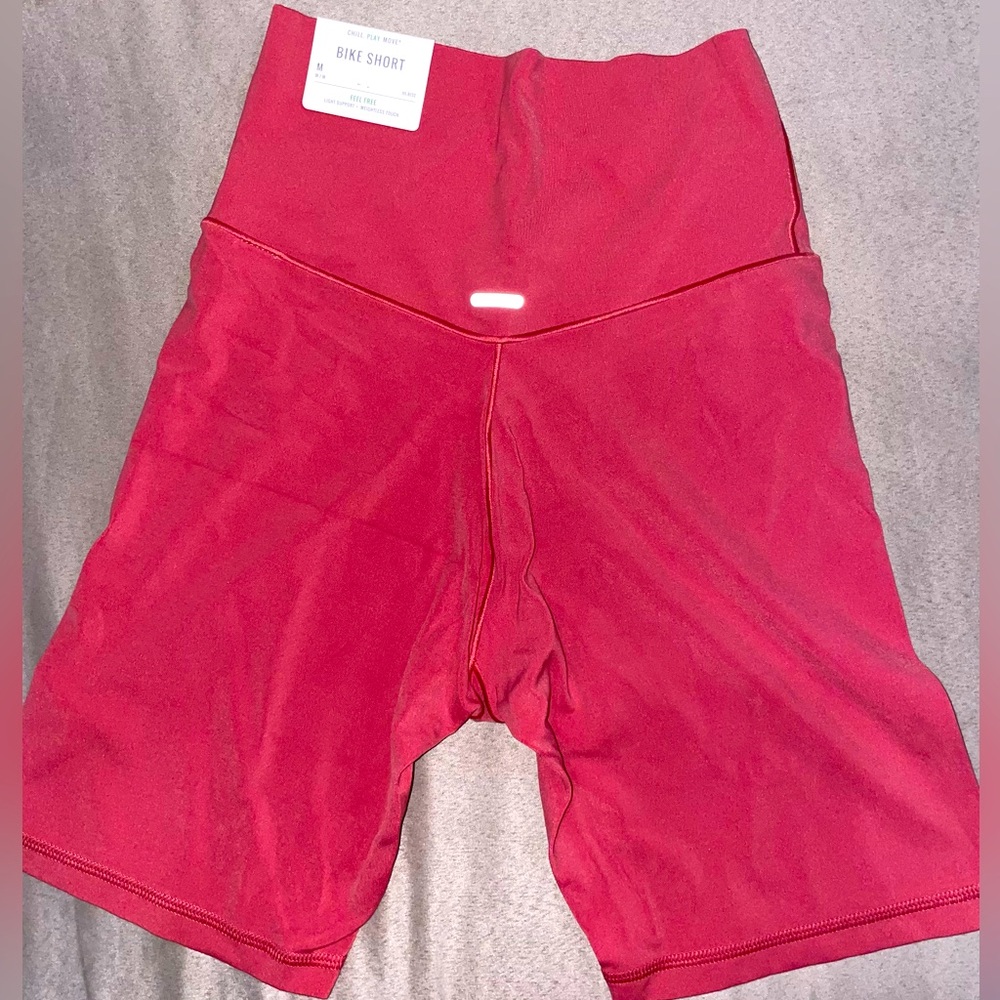New with tags, pink, high waisted bike shorts